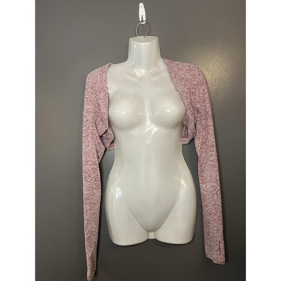 Cabi Shrug Sweater Womens Medium Pink Marled Knit Bolero Long Sleeve 8002 - Picture 1 of 7